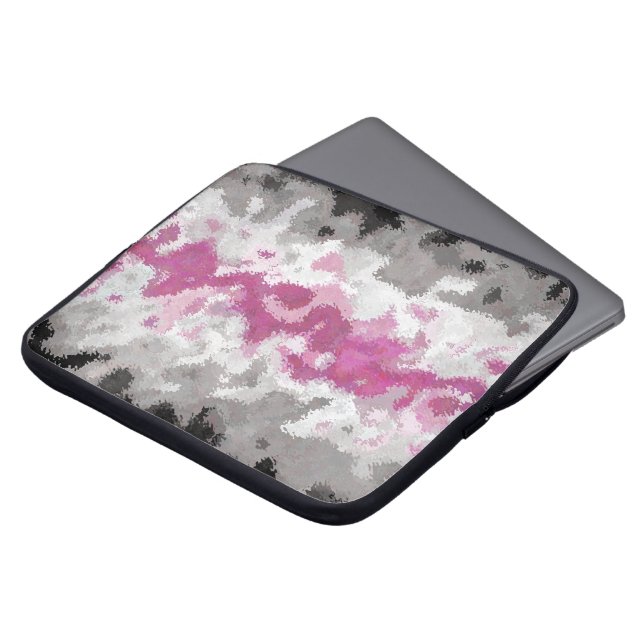 Boho Marmorad Abstrakt Librafeminist Prideflagga Laptop Fodral (Framsida topp)
