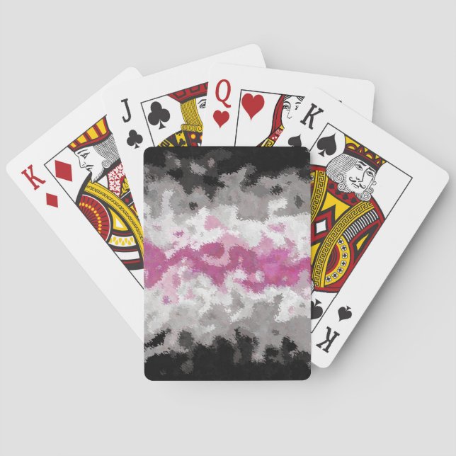 Boho marmorerad abstrakt Librafeminine stolthetsfl Casinokort (Baksidan)