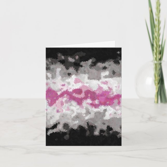 Boho marmorerad abstrakt Librafeminine stolthetsfl Tack Kort (Framsida)