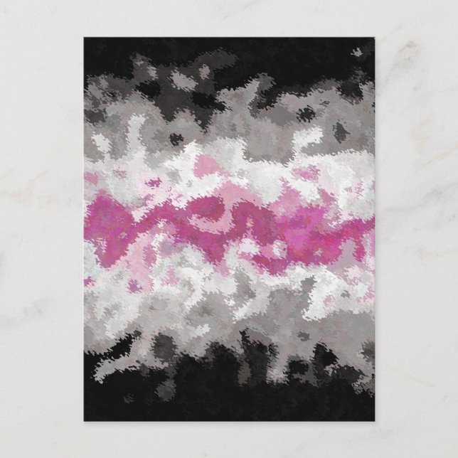 Boho marmorerad abstrakt Librafeminine stolthetsfl Vykort (Framsida)
