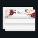 Boho Marsala Bevackra Blommigt Advice-kort Rådkort<br><div class="desc">Boho Marsala Bevackra Blommigt Advice-kort</div>