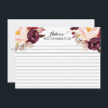 Boho Marsala Bevackra Blommigt Advice-kort Rådkort<br><div class="desc">Boho Marsala Bevackra Blommigt Advice-kort</div>