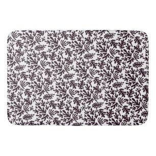 Boho Matisse Botanical Shapes Mönster Black Grått Badrumsmatta