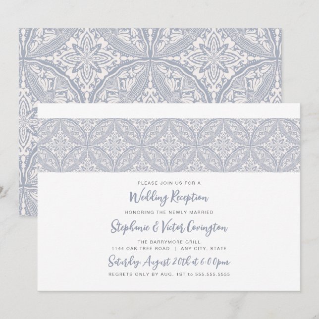 Boho Medallion bröllopsmottagning Inbjudningar (Fram/baksida)