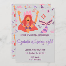 Boho Mermaid Birthday Invitation