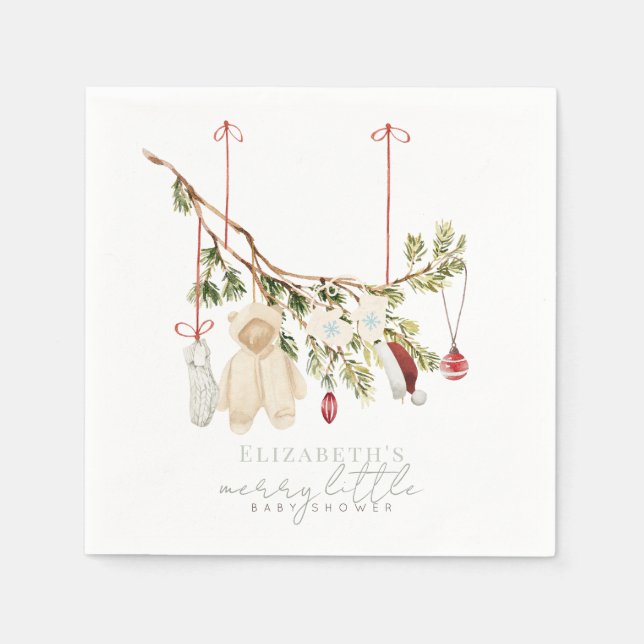 Boho Merry Little Barnkläders Tvätt Baby Shower Pappersservett (Framsidan)