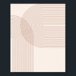 Boho Mid Century Modern Vintage Line Rainbow 4 Poster<br><div class="desc">Boho Mid Century Modern Vintage Line Dubbla Rainbow Arch 4</div>