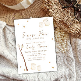 Boho Mimalist S more Roligt Stars Baby Shower Inbjudningar