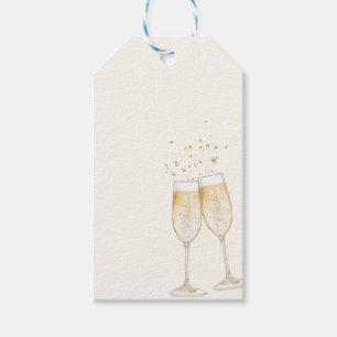 Boho Mimosa Pub Juice-Märkre för handskriftsetiket Presentetikett