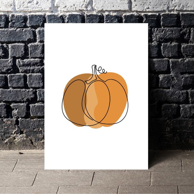 Boho Minimal Pumpkin Fall Poster (Skapare uppladdad)