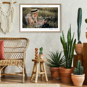 Boho Minimalist 1 Photo   Första Mors dag Poster