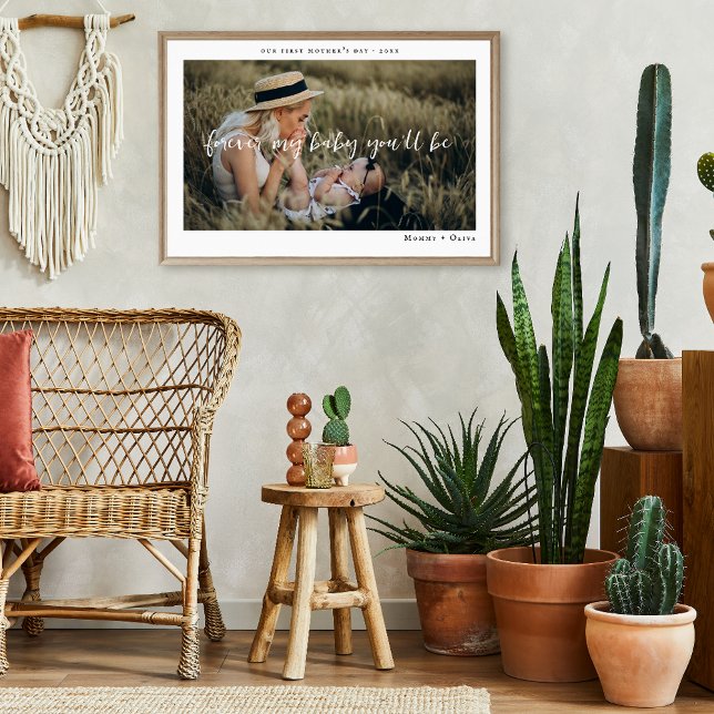 Boho Minimalist 1 Photo | Första Mors dag Poster (Skapare uppladdad)