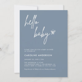 Boho Minimalist Baby Shower Gender Neutral Inbjudningar