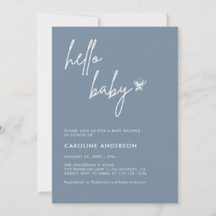 Boho Minimalist Baby Shower Gender Neutral Inbjudningar