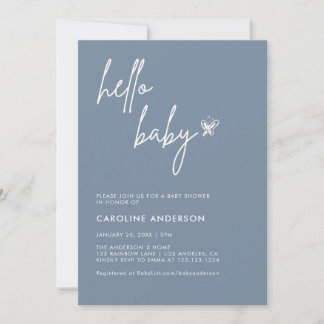 Boho Minimalist Baby Shower Gender Neutral Inbjudningar