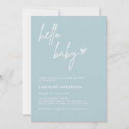 Boho Minimalist Baby Shower Gender Neutral Inbjudningar