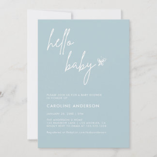 Boho Minimalist Baby Shower Gender Neutral Inbjudningar