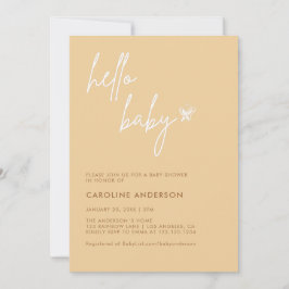 Boho Minimalist Baby Shower Gender Neutral Inbjudningar
