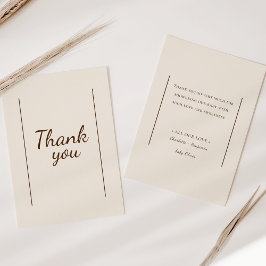 Boho Minimalist Beige Baby Shower - tackkort Tack Kort