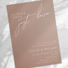 Boho Minimalist Calligraphy Script Bröllop Inbjudningar