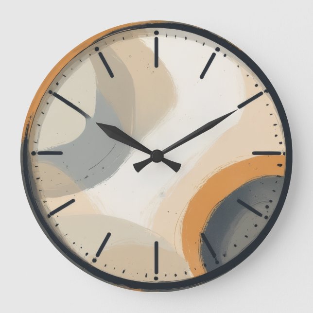 Boho Minimalist Designer Wall Clock Stor Klocka (Framsida)