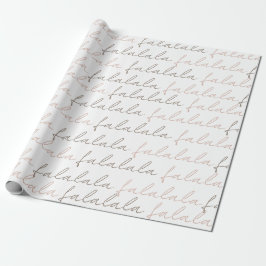 Boho Minimalist Falala Rosa Wrapping Papper Lakan Presentpapper