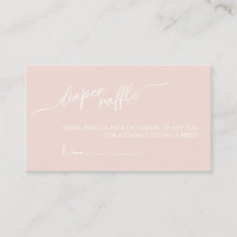 Boho Minimalist GirlPink Diaper Raffle Baby Shower