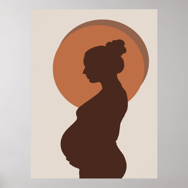 Boho Minimalist Gravid Journey Poster Decor (Framsidan)