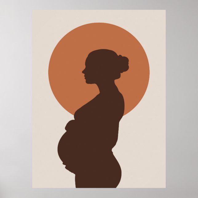 Boho Minimalist Graviditetsresa Affisch Dekor (Framsidan)
