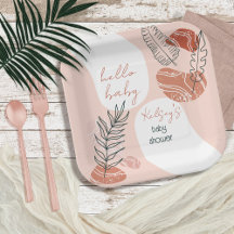 Boho Minimalist Hej Baby Shower