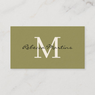 Boho minimalist monogram visitkort