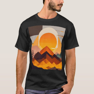 Boho Minimalist Mountain liggande T Shirt