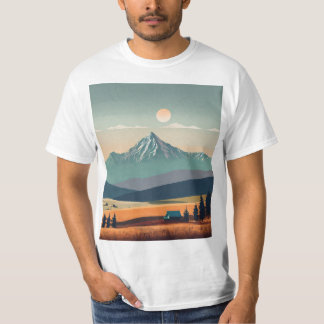 Boho Minimalist Mountain Vibes Tee