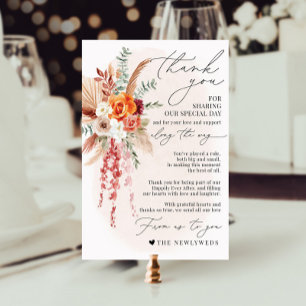 Boho Minimalist Napkin - tackkort Meny