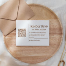Boho Minimalist QR-kod Bröllop