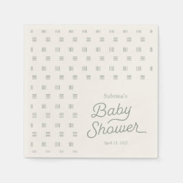 Boho Minimalist Sage Boho Pappersservett