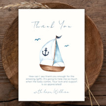 Boho Minimalist Sailboat Anchor Baby Shower