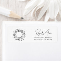 Boho Minimalist Script Sol Sketch-Returadress