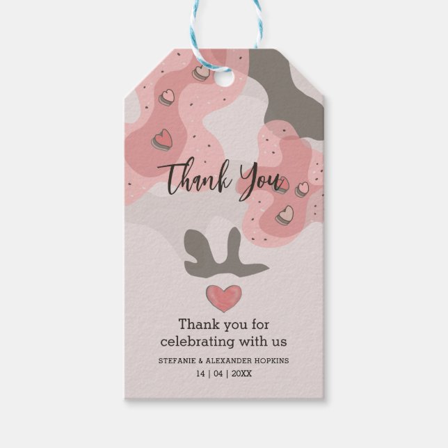 Boho Minimalist-skript | Bröllop Välkommen Presentetikett (Framsidan)