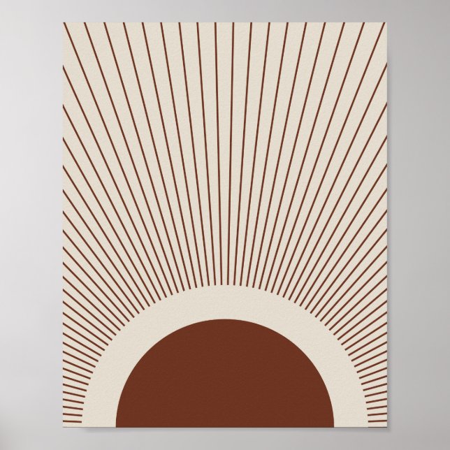Boho Minimalist Sun Poster (Framsidan)