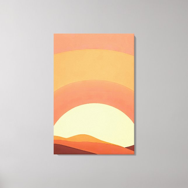 BOHO MINIMALIST SUNSET CANVASTRYCK (Framsida)