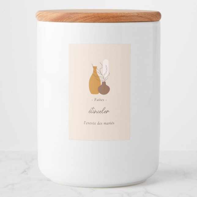 Boho Minimalist Vas Sparklers etikett (Framsida)