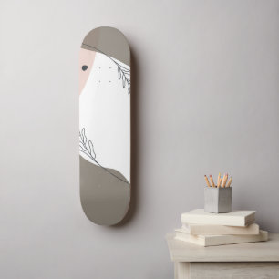 Boho Minimalistisk Abstrakt Mini Skateboard Bräda 18,5 Cm