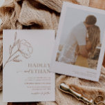 Boho Minimalistisk bröllopsinbjudan BotanicalFlora Inbjudningar<br><div class="desc">Hadley Suite | En minsta bröllopsinbjudan till blommigt för boho i neutralt i färg. Den här moderna boho-designen levereras med alla matchande artiklar som behövs för din stora dag.</div>