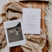 Boho-minimalistisk bröllopsinbjudan
