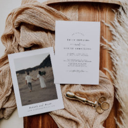 Boho-minimalistisk bröllopsinbjudan inbjudningar
