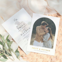 Boho Minimalistisk Enkel Båge Foto Bröllop