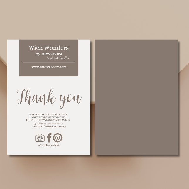 Boho-minimalistisk ljusbåge tack kort (Skapare uppladdad)