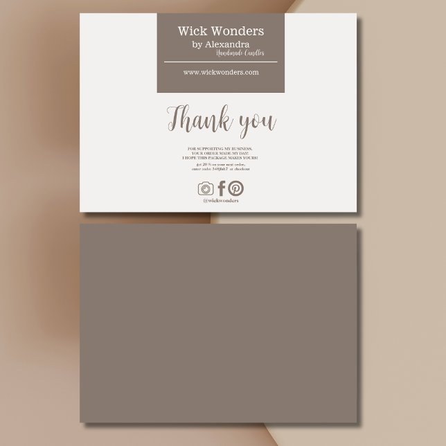 Boho-minimalistisk ljusbåge tack kort (Skapare uppladdad)