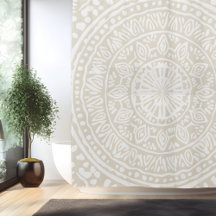 Boho minimalistisk mandala duschdraperi